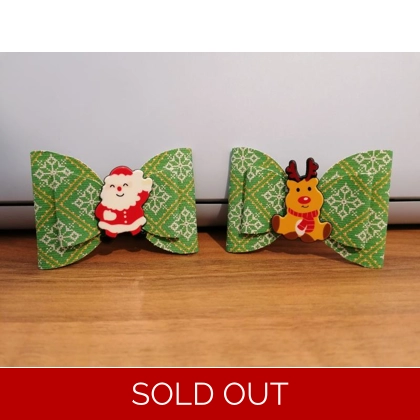 Christmas Hair Bow Set